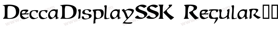 DeccaDisplaySSK Regular字体转换